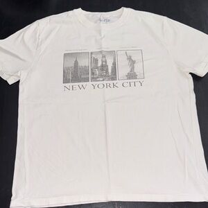 john galt for brandy melville short sleeve white t shirt new york print